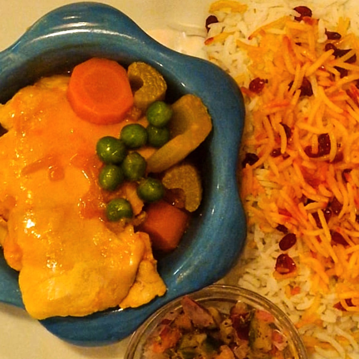 Zereshk polo(saffran kyckling)